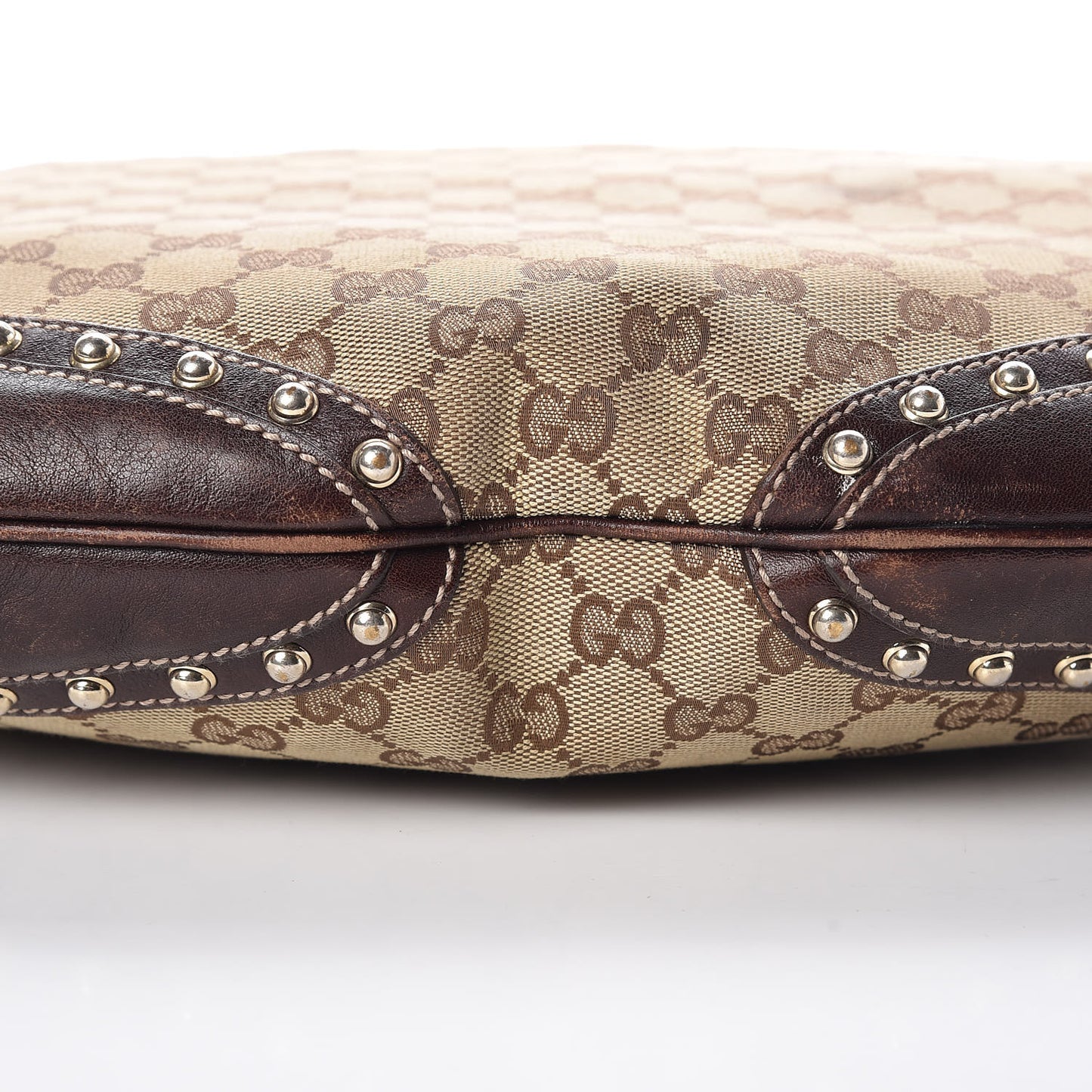 Monogram Pelham Studded Shoulder Bag Brown