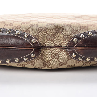 Gucci Monogram Pelham Studded Shoulder Bag Brown 9 of 19