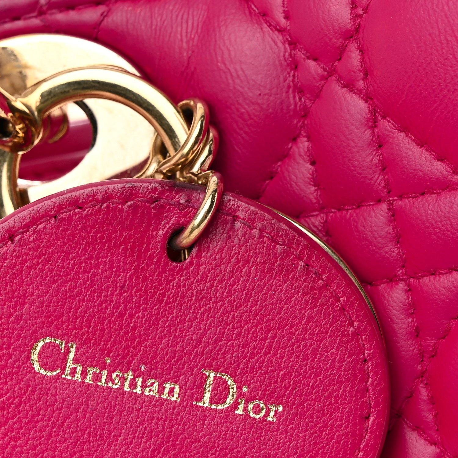 Christian Dior Lambskin Cannage Large Lady Dior Pink 21 of 21