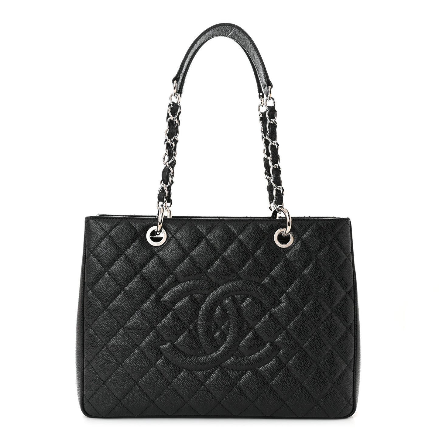 Caviar Quilted Grand Shopping Tote GST Black