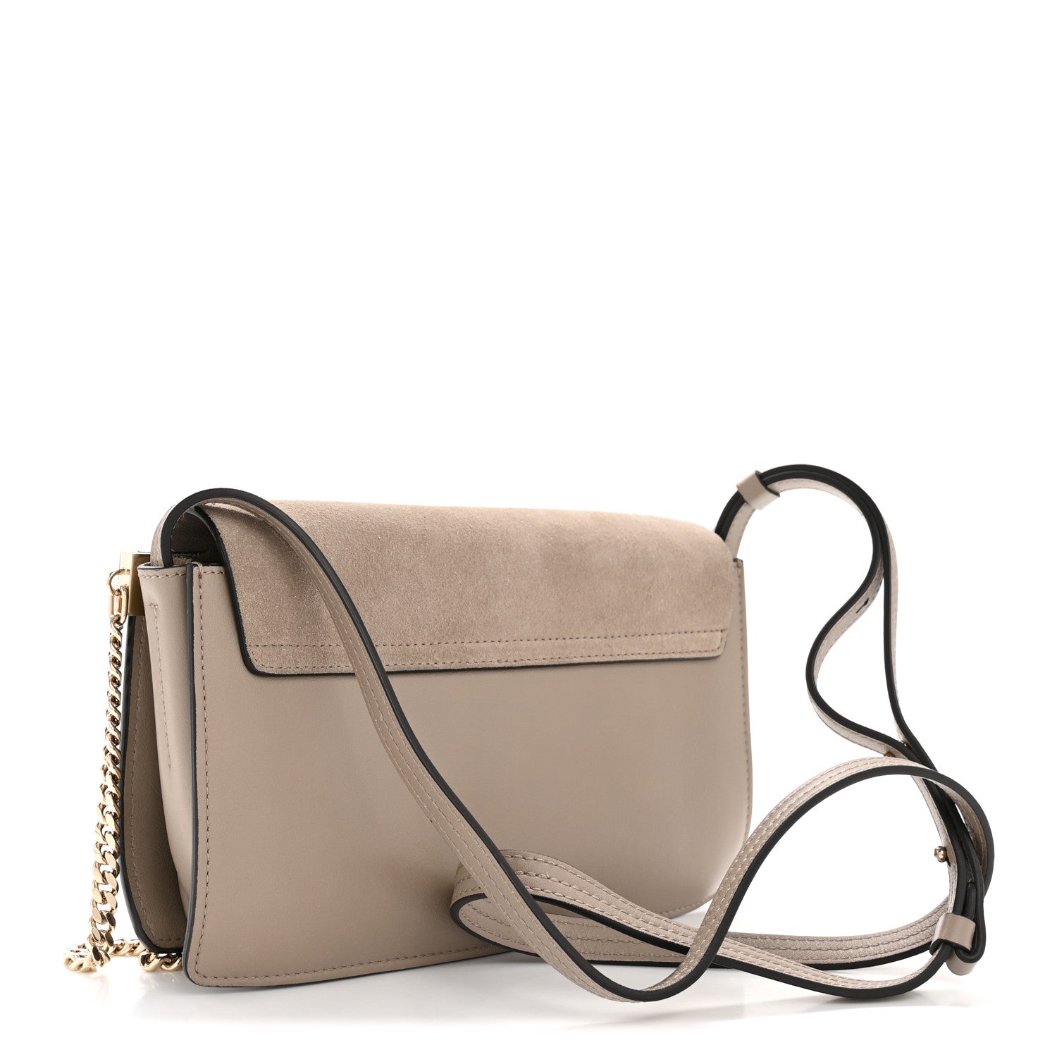 Chloe Suede Calfskin Small Faye Shoulder Bag Motty Grey 3 of 12