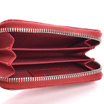 Chanel Pearly Caviar Quilted Zip Coin Purse Dark Pink 5 of 8