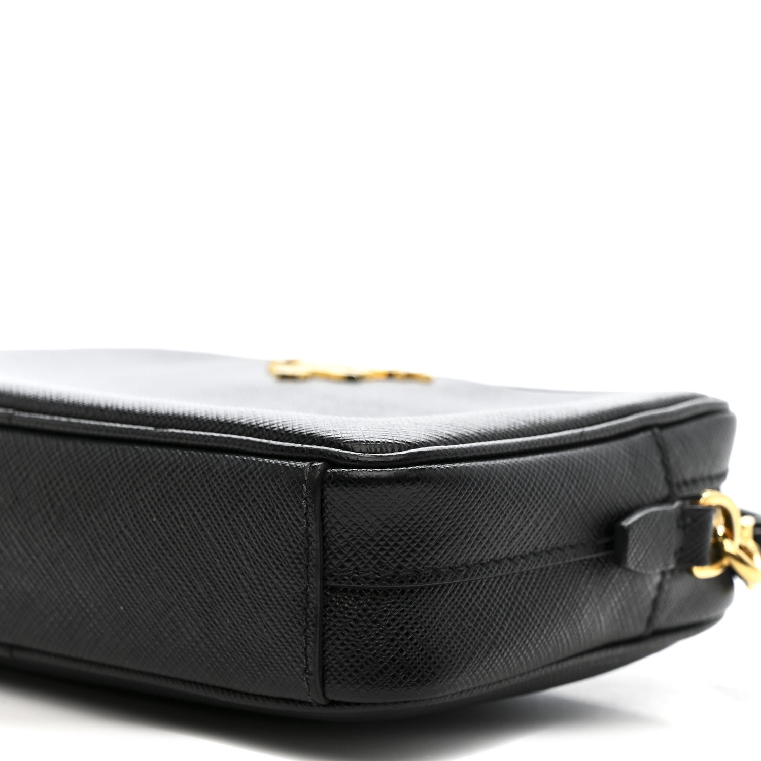 Prada Saffiano Lux Small Camera Crossbody Bag Black 10 of 11