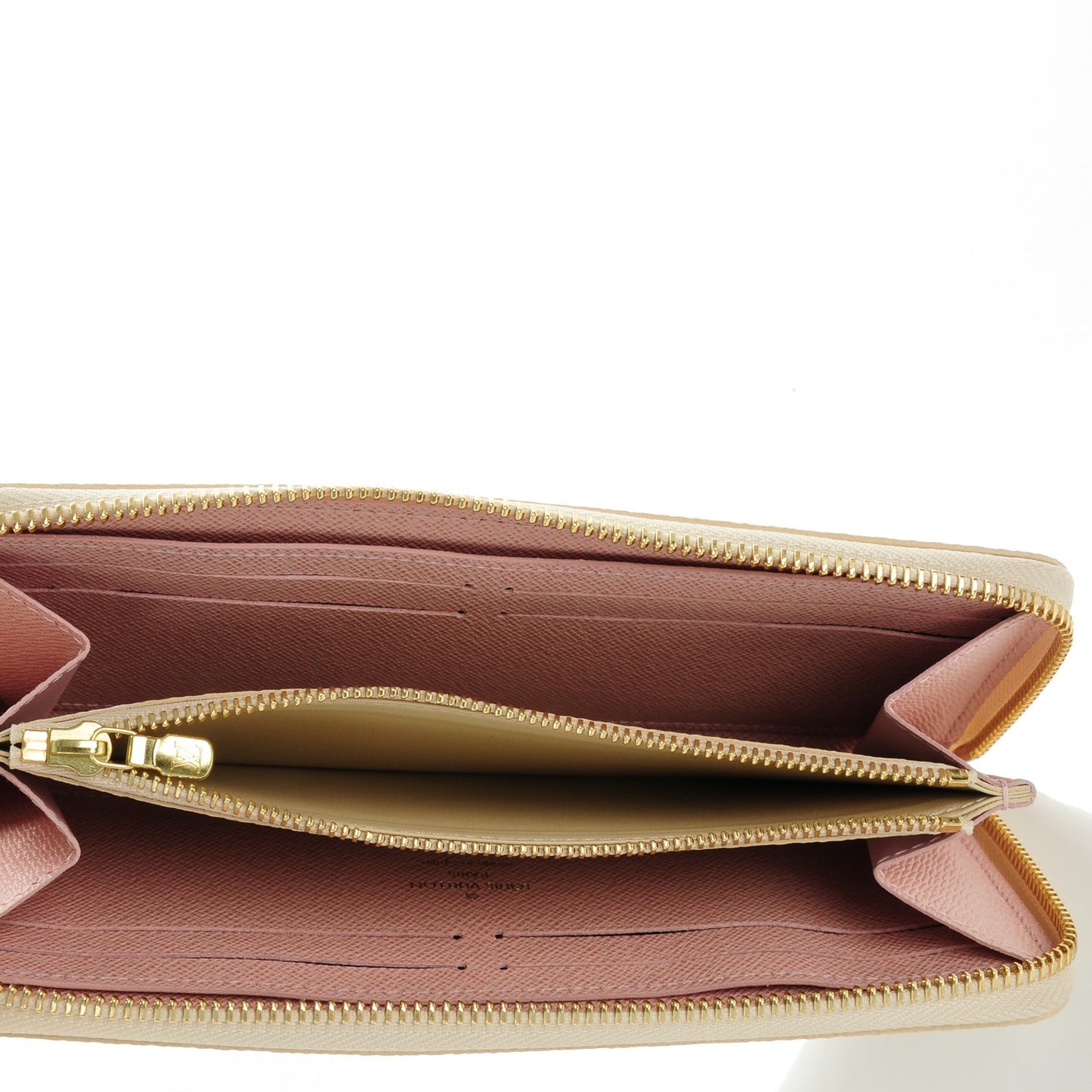 Damier Azur Clemence Wallet Rose Ballerine