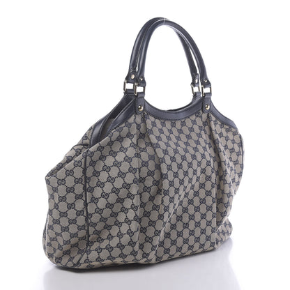 Gucci Monogram Calfskin Large Sukey Tote Beige Blue 3 of 11