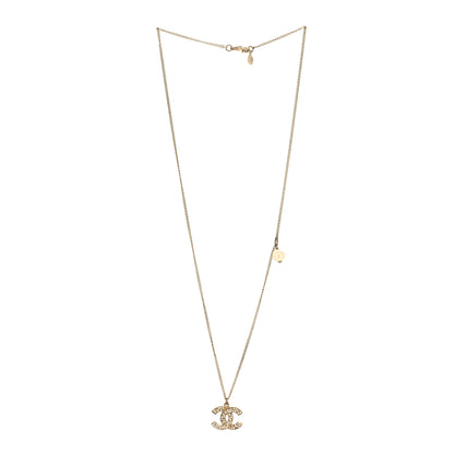 Chanel Crystal Pearl CC Pendant Necklace Gold 3 of 5