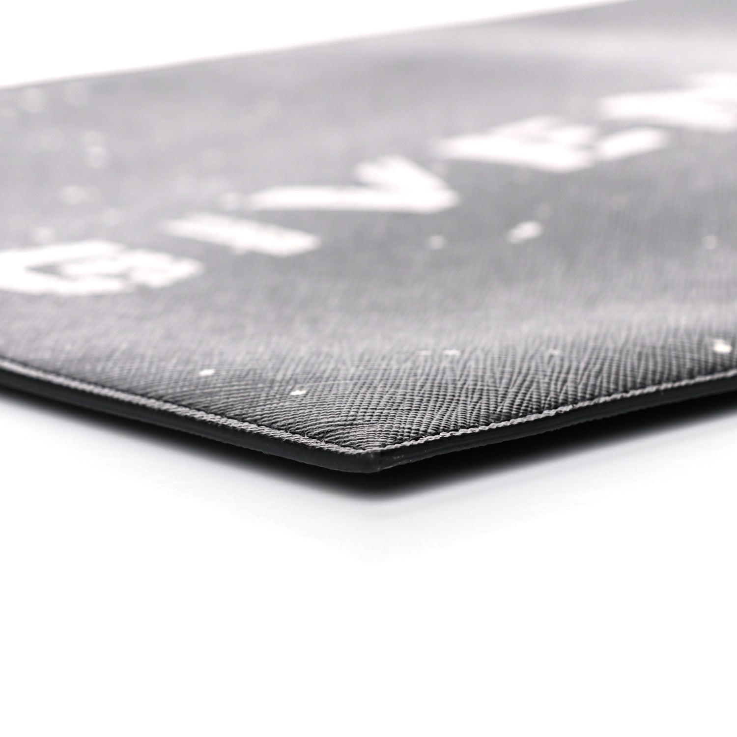 Givenchy Textured Coated Canvas Iconic Paint Splatter Prints Flat Medium Clutch Bag Black 8 of 9