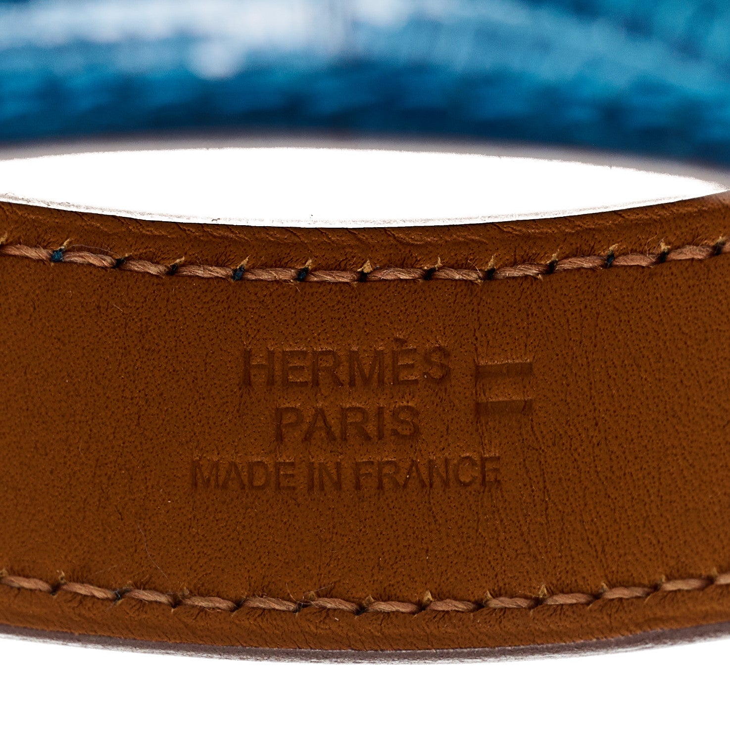 Hermes Lizard Small Astral Bracelet S Bleu Petrole 4 of 5