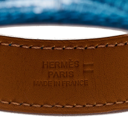 Hermes Lizard Small Astral Bracelet S Bleu Petrole 4 of 5