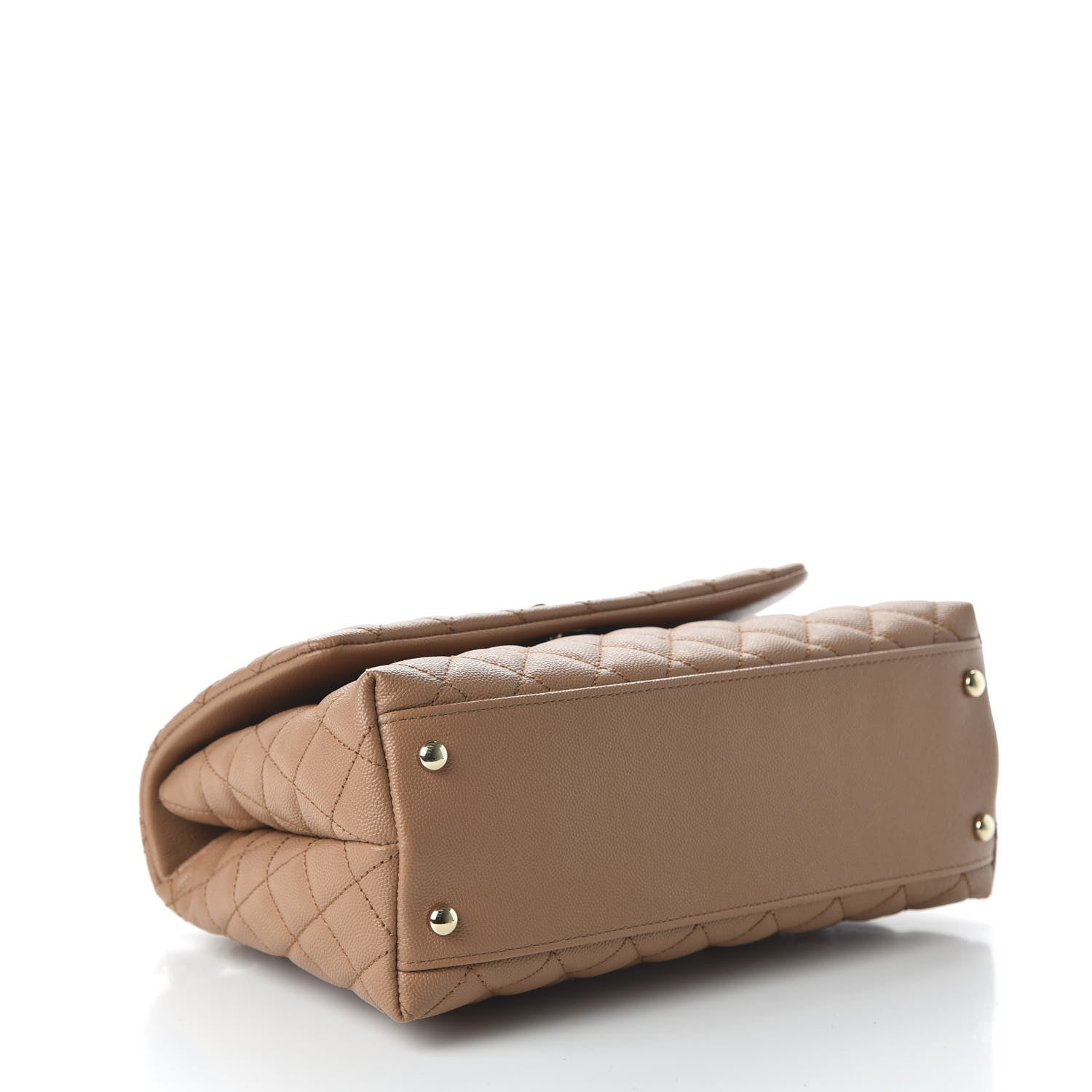 Chanel Caviar Quilted Small Coco Handle Flap Brown 4 of 10