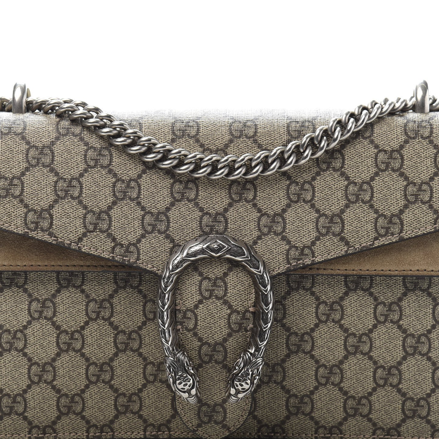 GG Supreme Monogram Small Dionysus Shoulder Bag Taupe