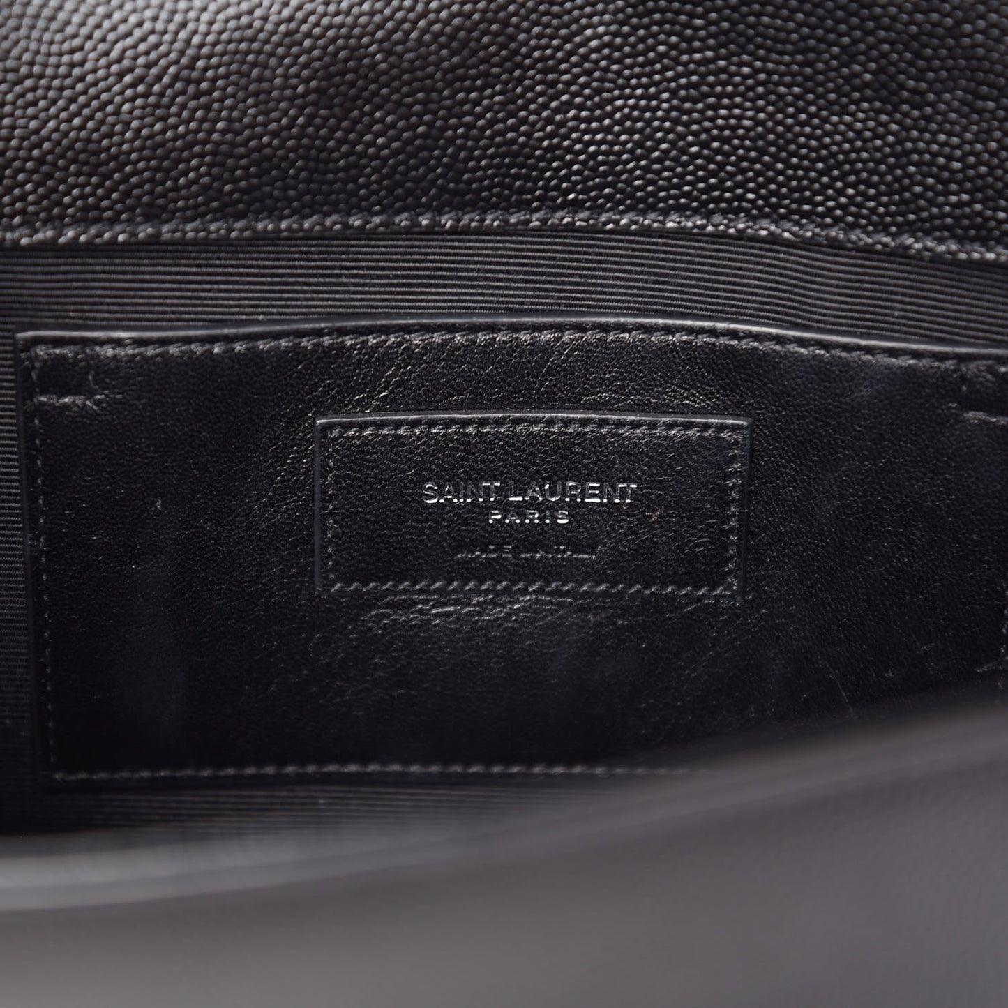 Grain De Poudre Medium Classic Monogram Kate Double Handle Satchel Black
