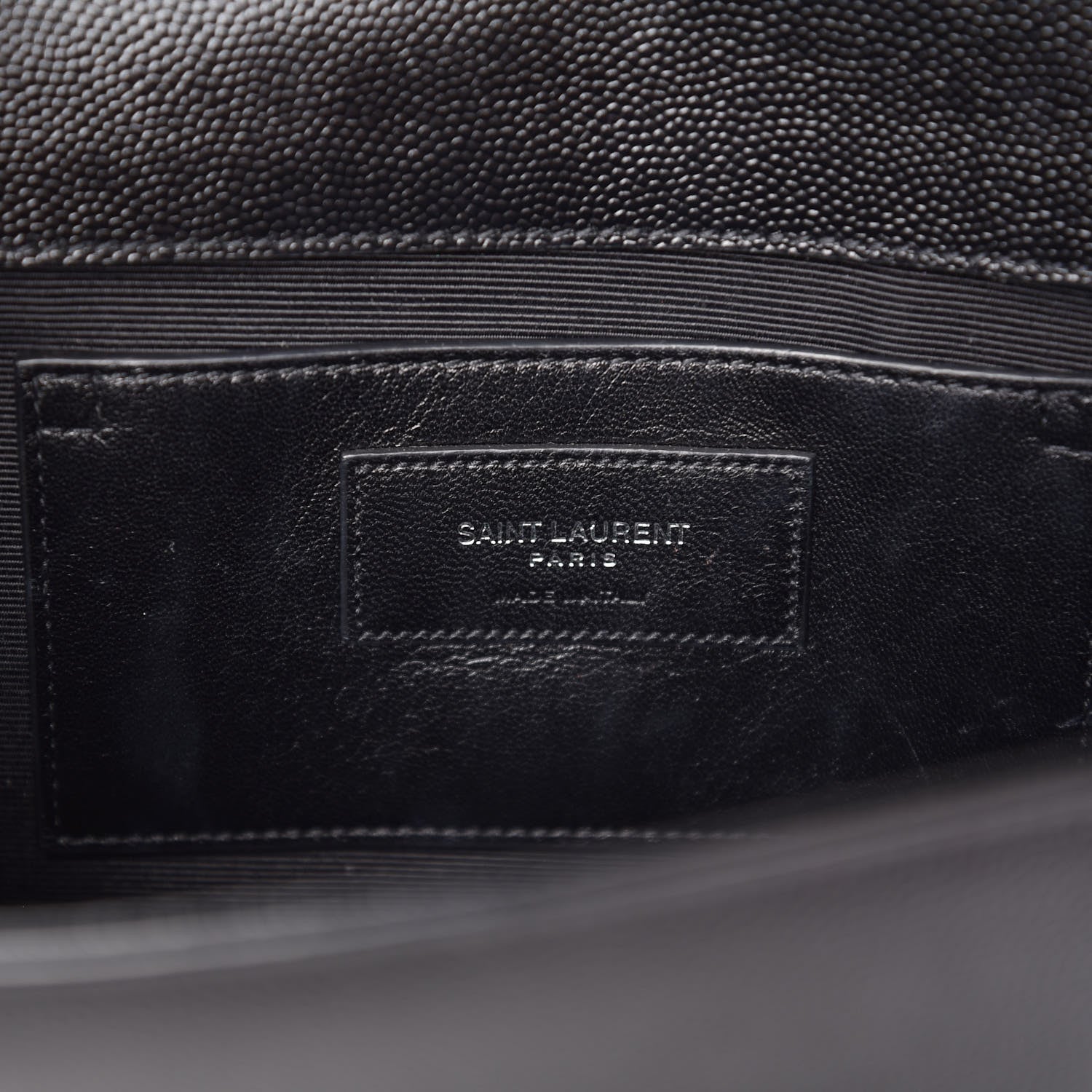 Saint Laurent Grain De Poudre Medium Classic Monogram Kate Double Handle Satchel Black 7 of 8