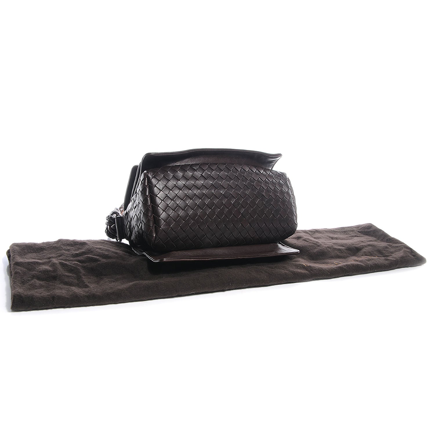 Bottega Veneta Nappa Intrecciato Small Flap Ebano 4 of 8