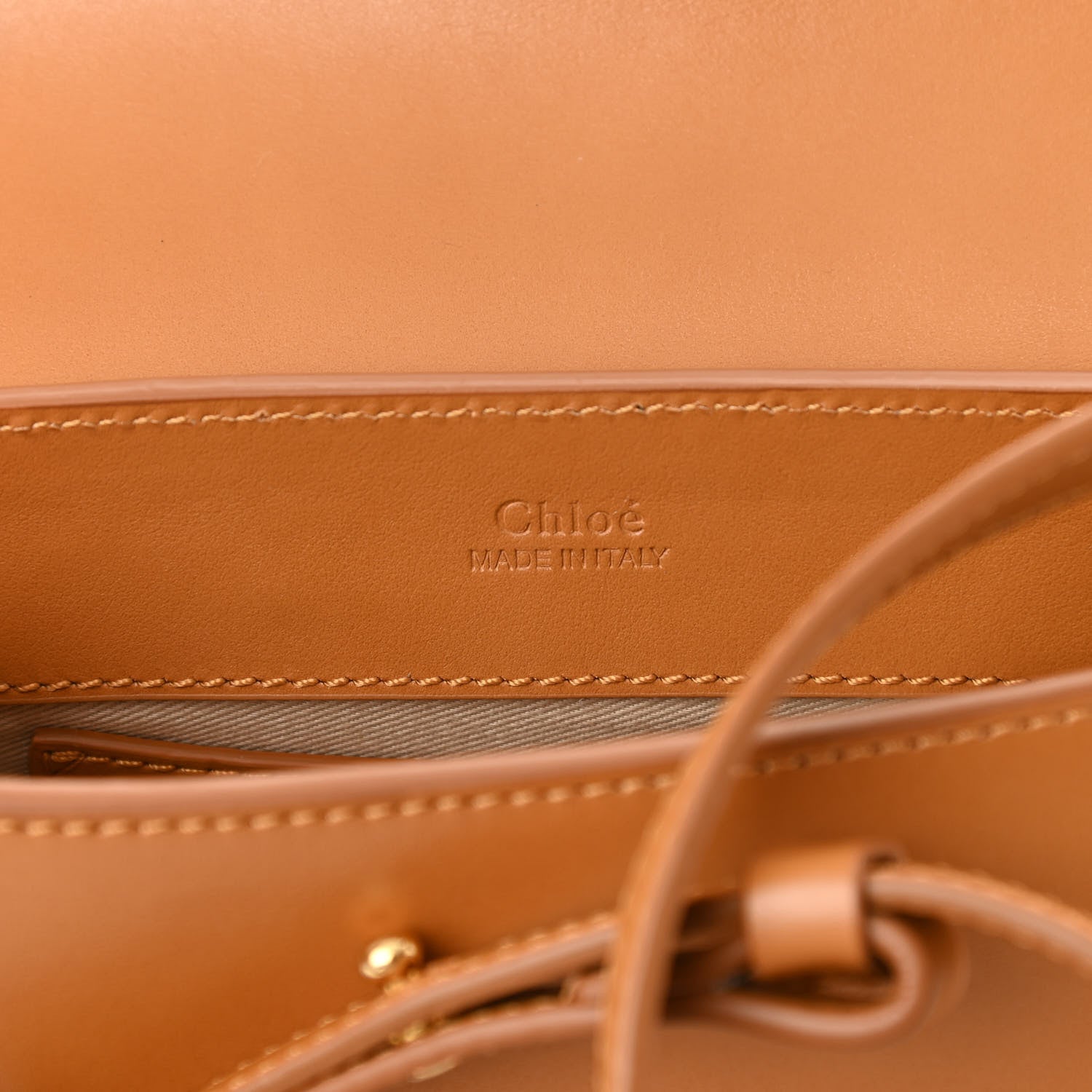 Chloe Calfskin Suede C Belt Bag Tan 6 of 11