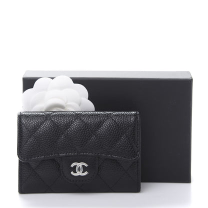 Chanel Caviar Quilted Flap Card Holder Wallet Black 11 of 11