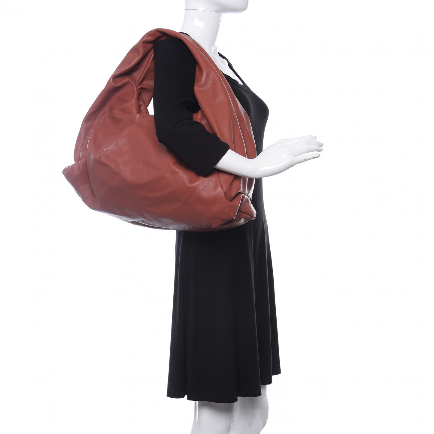 Smooth Butter Calfskin The Shoulder Pouch Rust