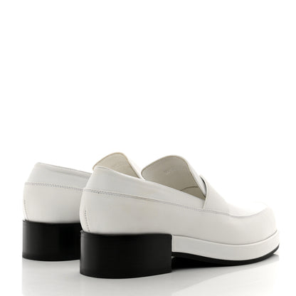 Hermes Calfskin Womens Gatsby Loafers 38 White 4 of 8