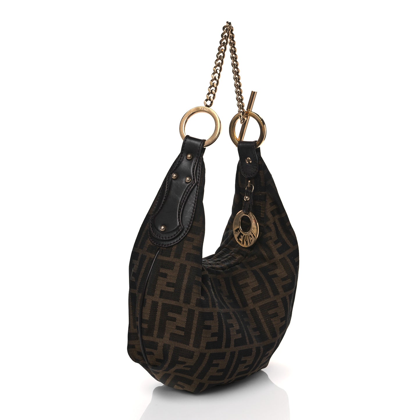 Zucca Small Chef Chain Hobo Tobacco