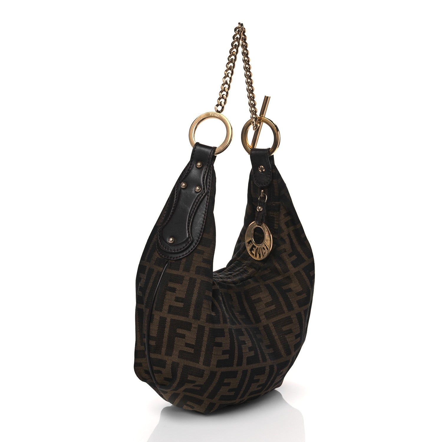 Fendi Zucca Small Chef Chain Hobo Tobacco 3 of 10