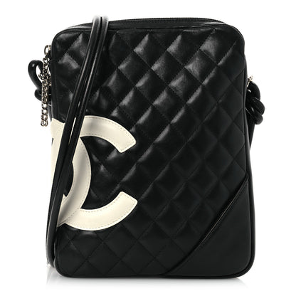 Chanel Calfskin Quilted Medium Cambon Messenger Black White 1 of 10