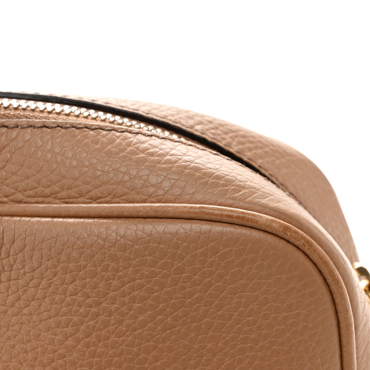 Gucci Pebbled Calfskin Small Soho Disco Bag Camelia 12 of 16