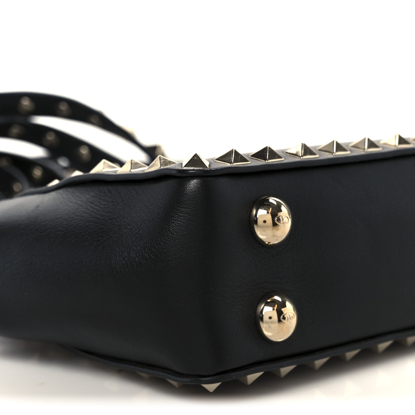 Vitello Micro Rockstud Tote Black