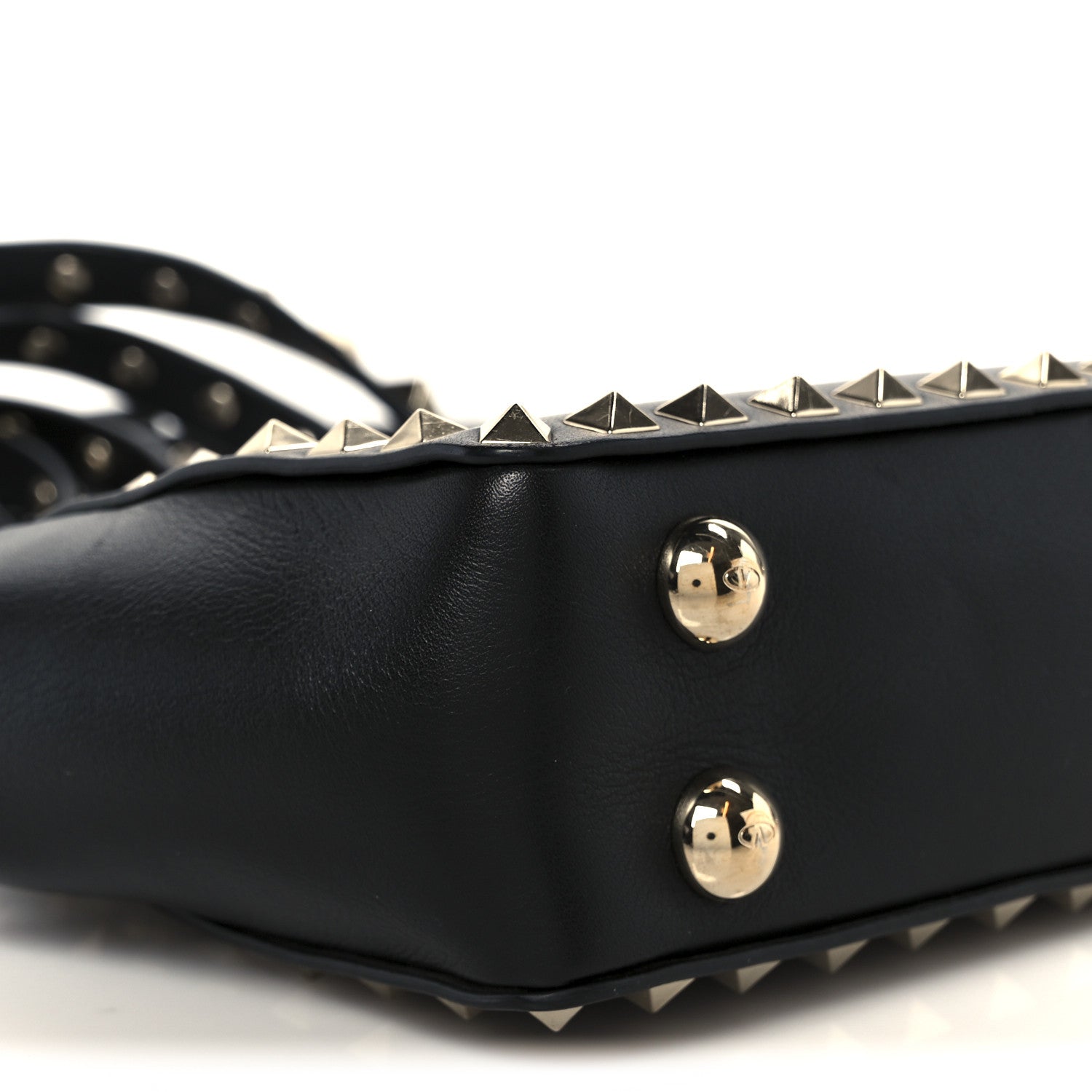 Valentino Garavani Vitello Micro Rockstud Tote Black 9 of 10