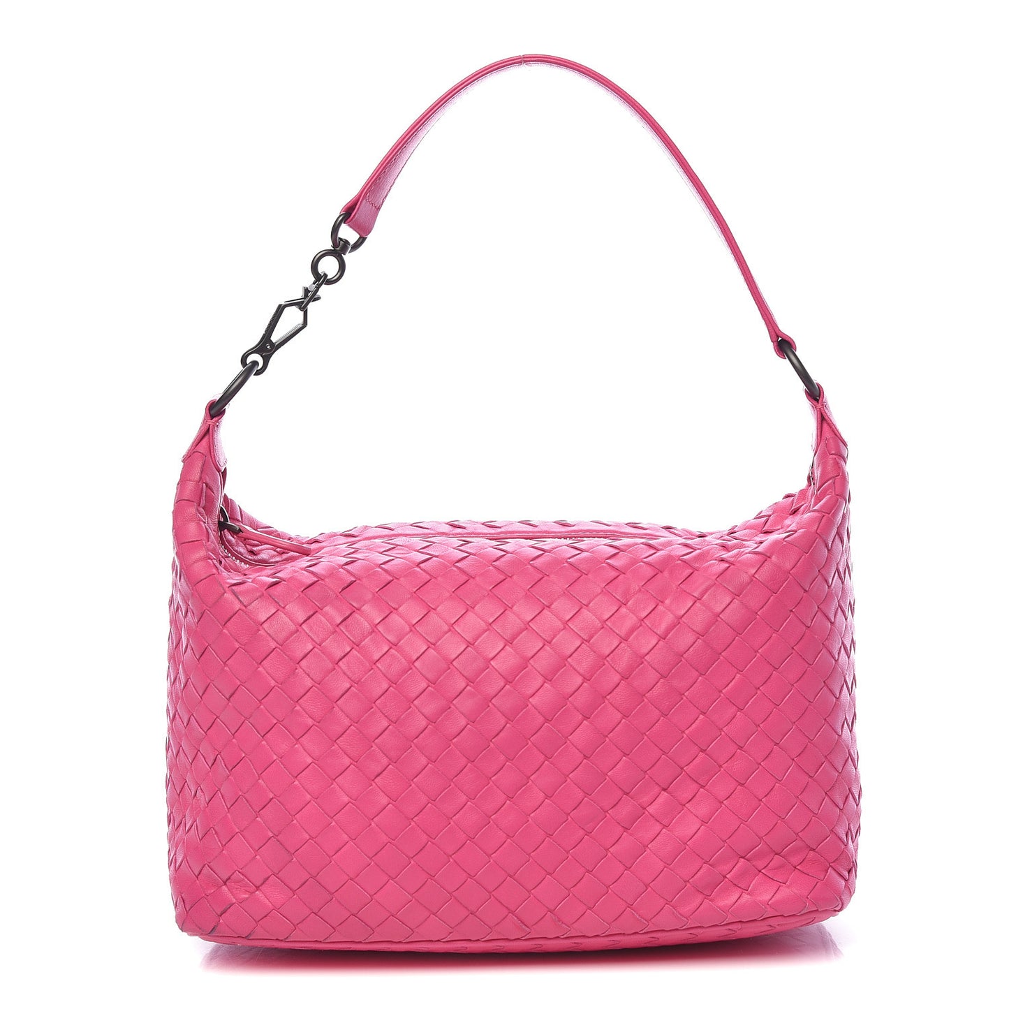 Nappa Intrecciato Hobo Fuchsia