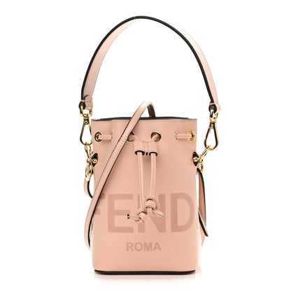 Fendi Vitello King F is Fendi Logo Embossed Mini Mon Tresor Bucket Bag Light Rose 1 of 10