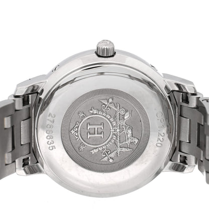 Hermes Stainless Steel Mother of Pearl 24mm Clipper Quartz Watch Gold 4 of 4