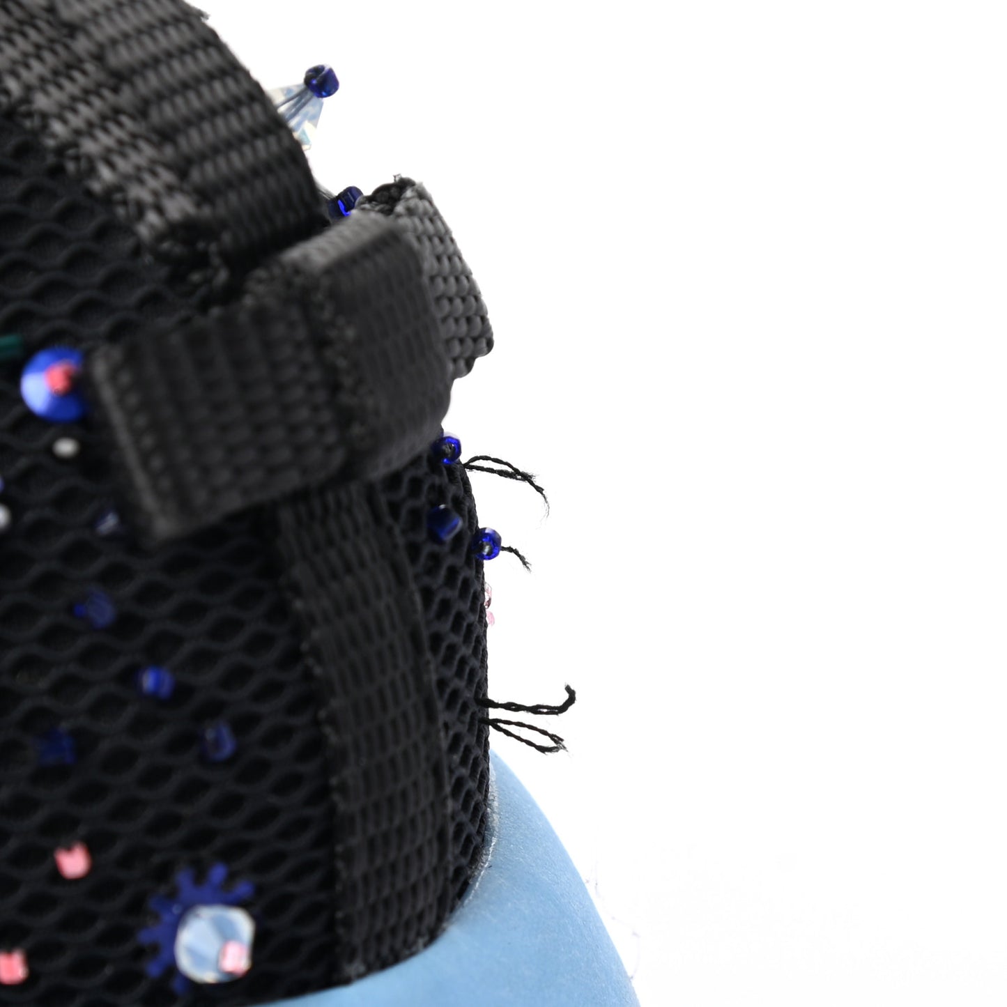 Technical Canvas Embellished Dior Fusion Sneakers 36.5 Black Blue