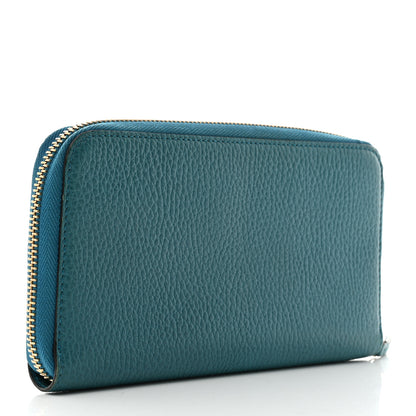 Gucci Dollar Calfskin GG Zip Around Wallet Deep Cobalt 3 of 7