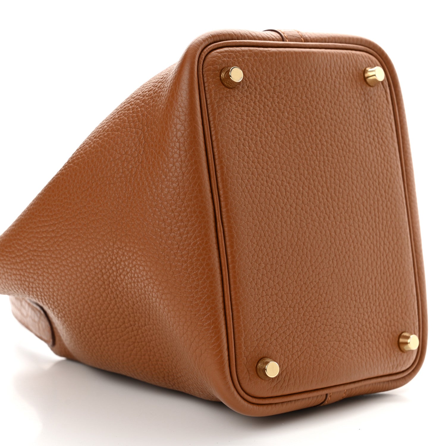 Hermes Taurillon Clemence Matte Alligator Picotin Lock Touch 18 PM Gold 9 of 11