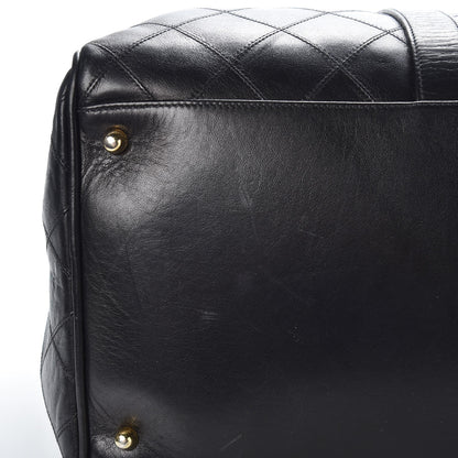 Chanel Calfskin Stitched Duffel Bag Black 8 of 14