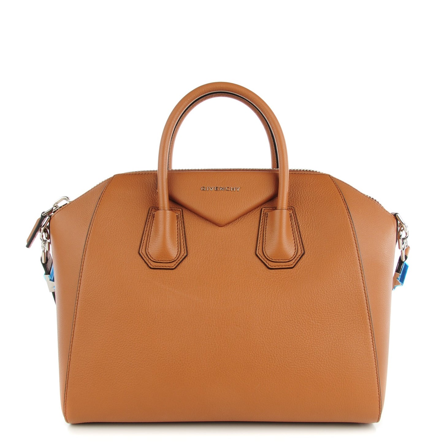 Sugar Goatskin Medium Antigona Caramel Brown