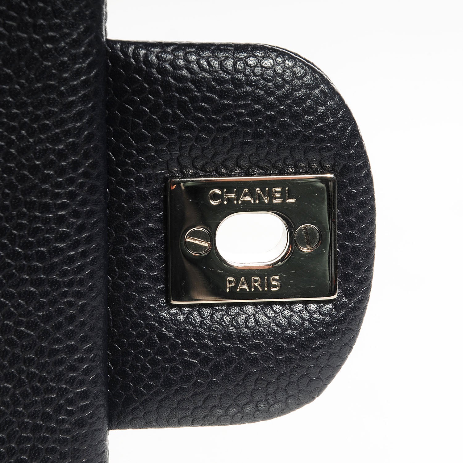 Chanel Caviar Quilted Clutch With Chain Flap Navy Blue 6 of 8