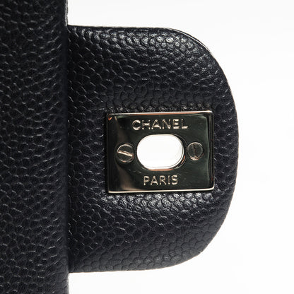 Chanel Caviar Quilted Clutch With Chain Flap Navy Blue 6 of 8