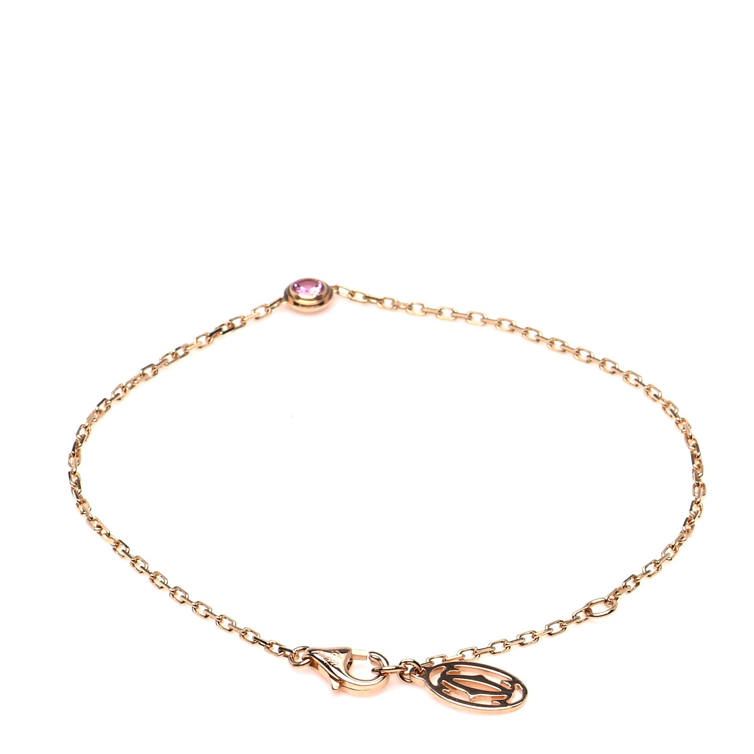 Cartier 18K Pink Gold Pink Sapphire D'Amour Bracelet 4 of 12