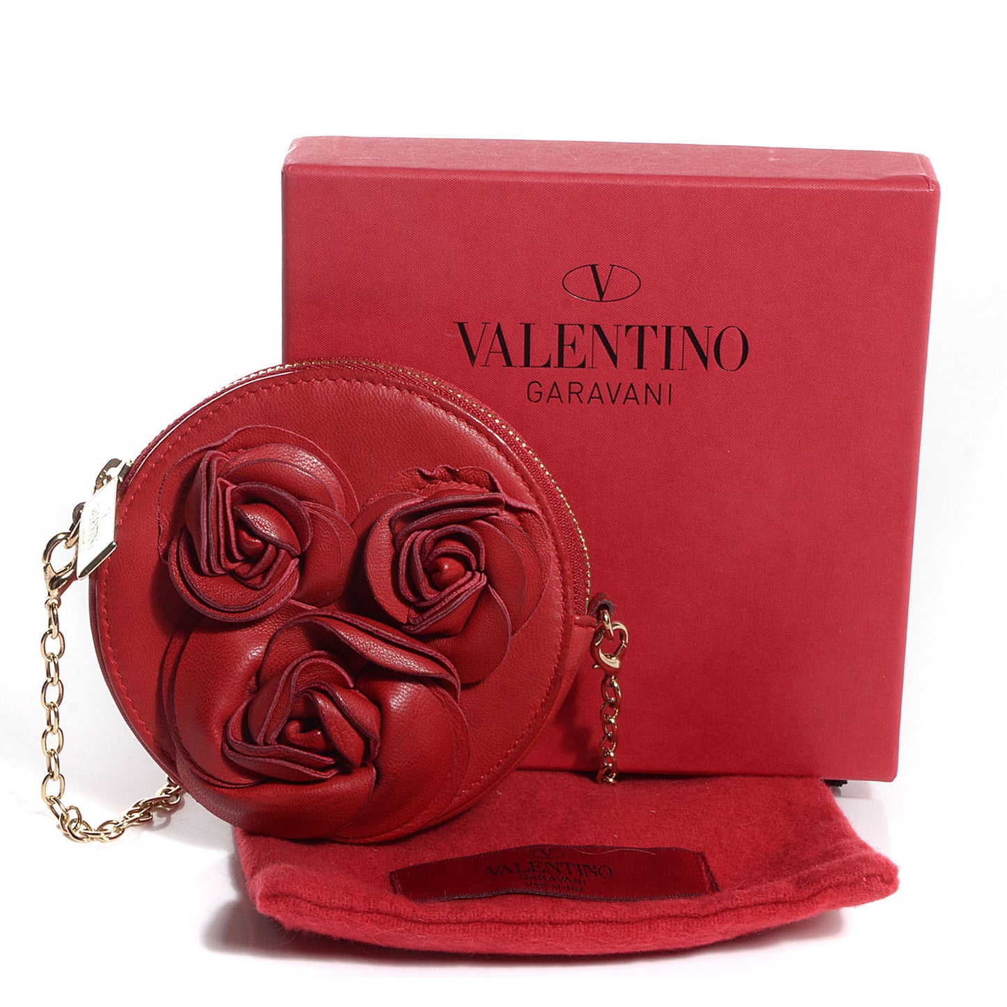 Nappa Petale Mini Crossbody Bag Red