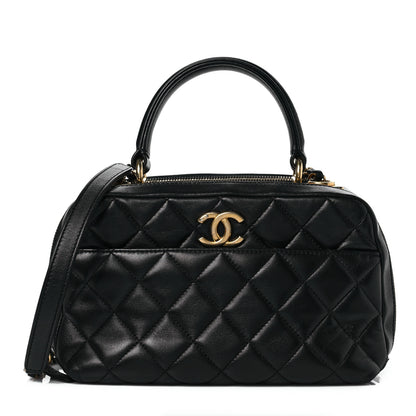Chanel Lambskin Quilted Medium Trendy CC Bowling Bag Black 1 of 8