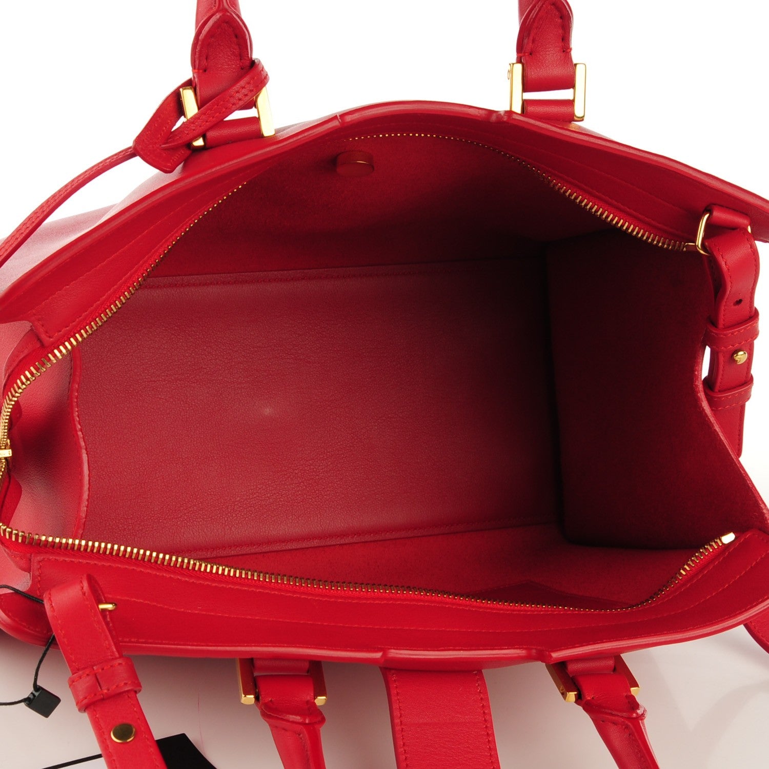 Saint Laurent Calfskin Small Monogram Cabas New Red 5 of 8