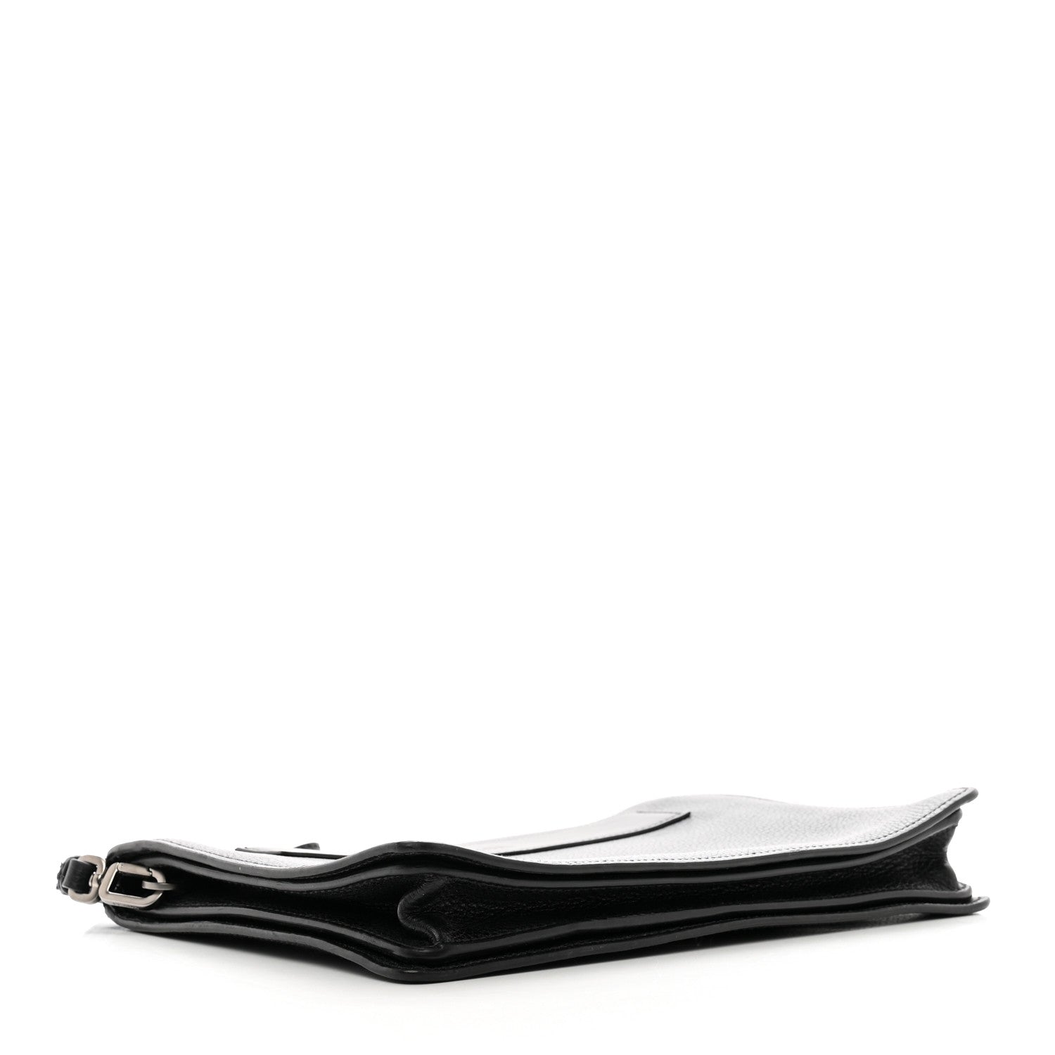 Prada Vitello Daino Wristlet Pouch Black 4 of 9