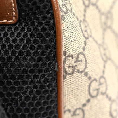 Gucci GG Supreme Monogram Azalea Calfskin Medium Retro Interlocking G Buckle Backpack Beige Ebony Brown Sugar 13 of 15