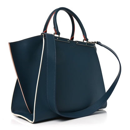 Fendi Vitello Dolce Century Petite 3Jours Tote Pavone 2 of 9
