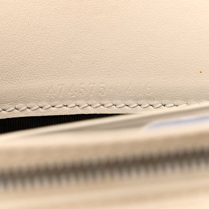 Gucci Calfskin Matelasse GG Marmont Chain Wallet Mystic White 7 of 13