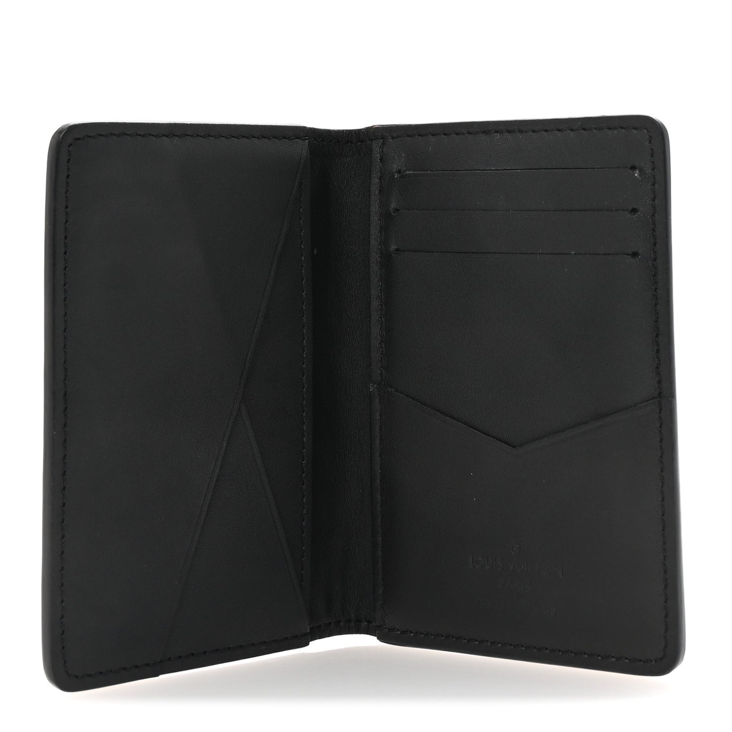 Calfskin Monogram Shadow Pocket Organizer Black