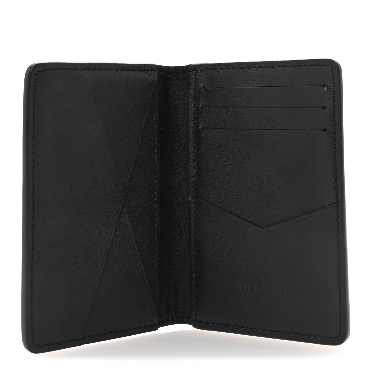Louis Vuitton Calfskin Monogram Shadow Pocket Organizer Black 5 of 7