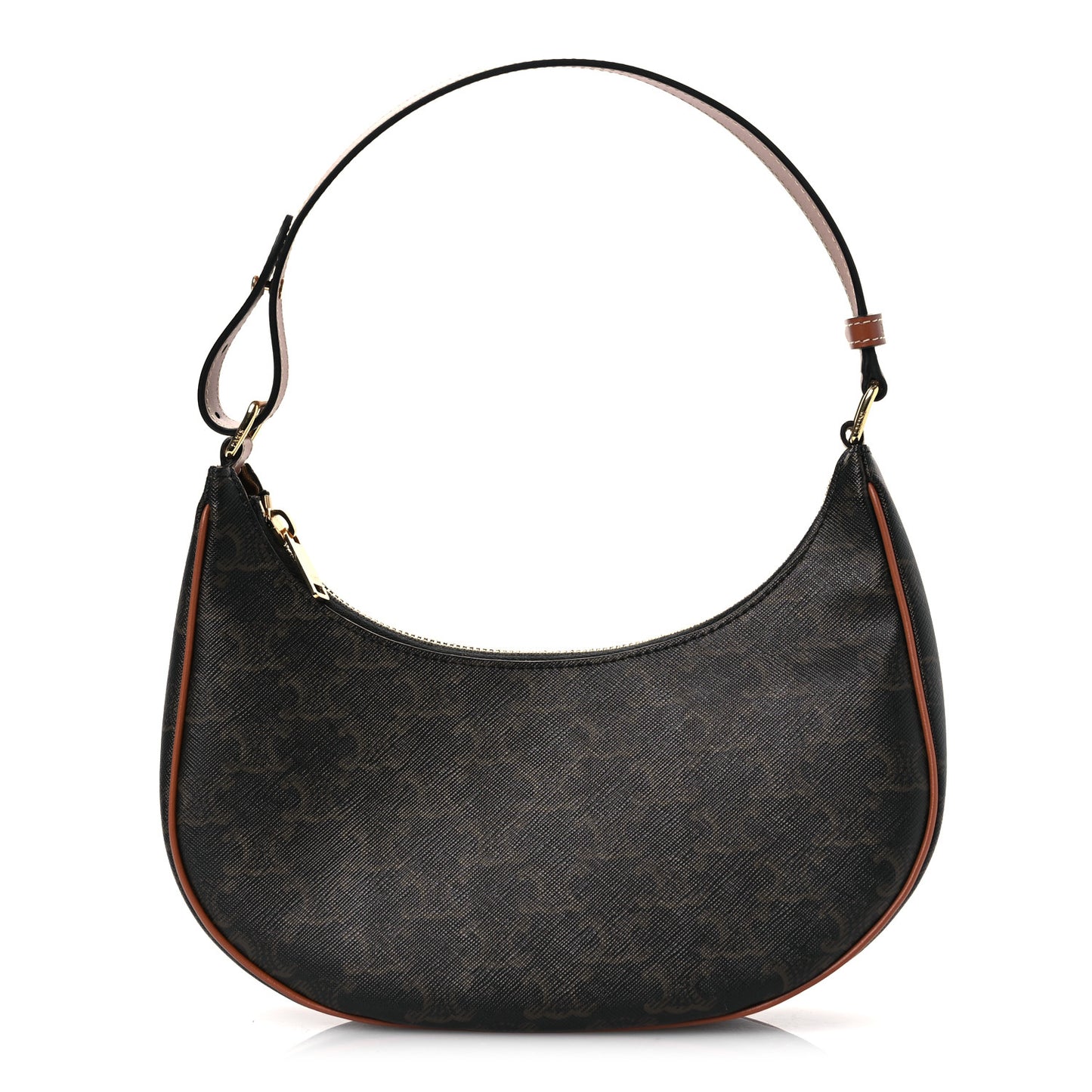 Triomphe Canvas Calfskin Ava Shoulder Bag Tan