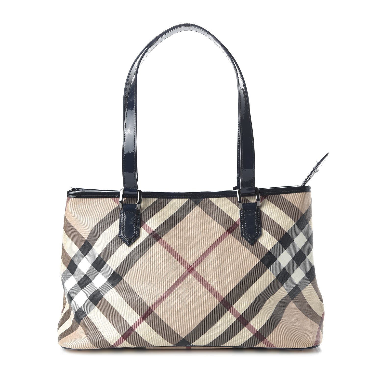 Burberry Nova Check Small Nickie Tote Blue 1 of 10